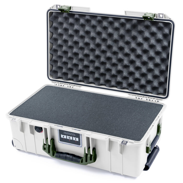 Pelican 1535 Air Carry - on Case - Whiteout & OD Green - Pick & Pluck Foam / Convoluted Lid Foam