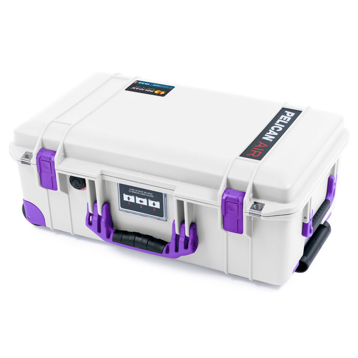 Pelican 1535 Air Carry - on Case - Whiteout & Purple Trolley - Empty