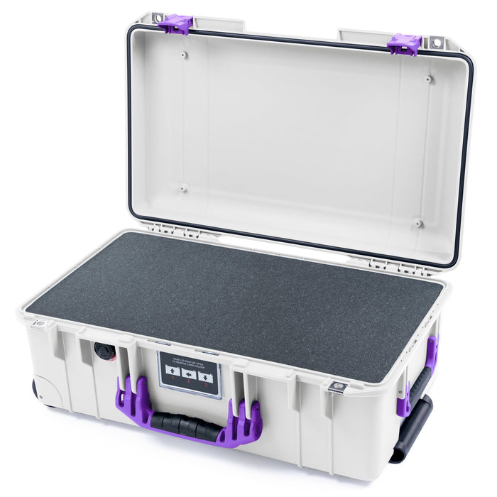 Pelican 1535 Air Carry - on Case - Whiteout & Purple - Pick & Pluck Foam / Convoluted Lid Foam