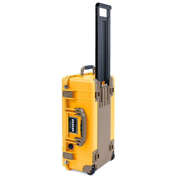 Pelican 1535 Air Carry - on Case - Yellow & Dark Desert Dirt Trolley - Empty