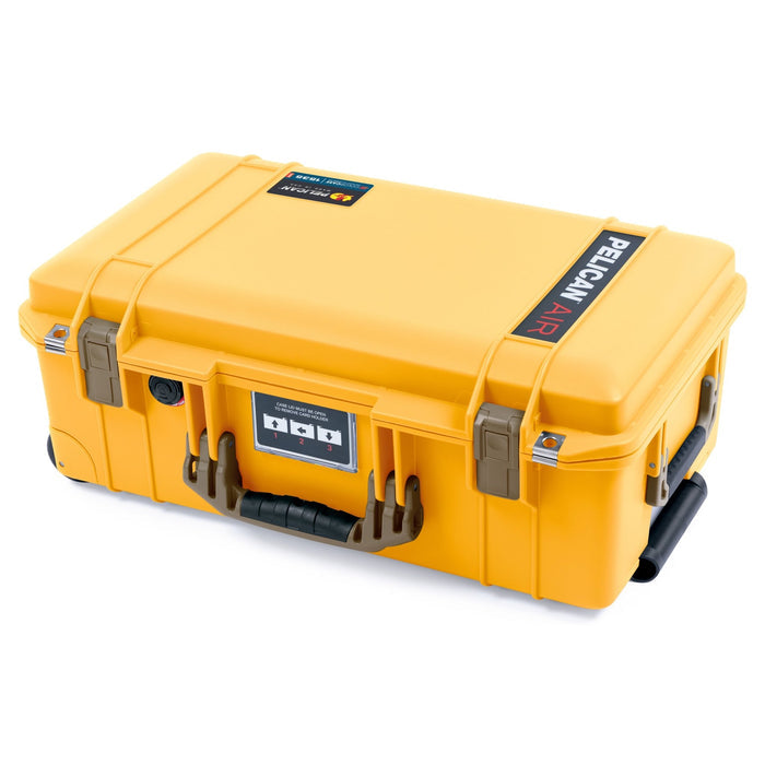 Pelican 1535 Air Carry - on Case - Yellow & Dark Desert Dirt - Empty