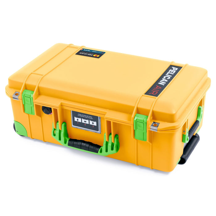 Pelican 1535 Air Carry - on Case - Yellow & Lime Green Trolley - Empty