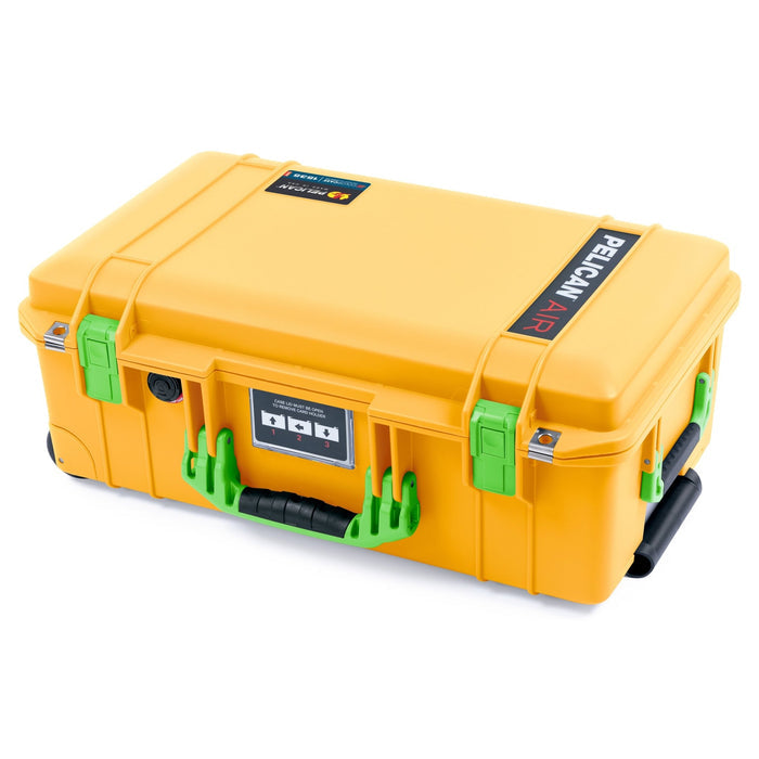 Pelican 1535 Air Carry - on Case - Yellow & Lime Green - Empty