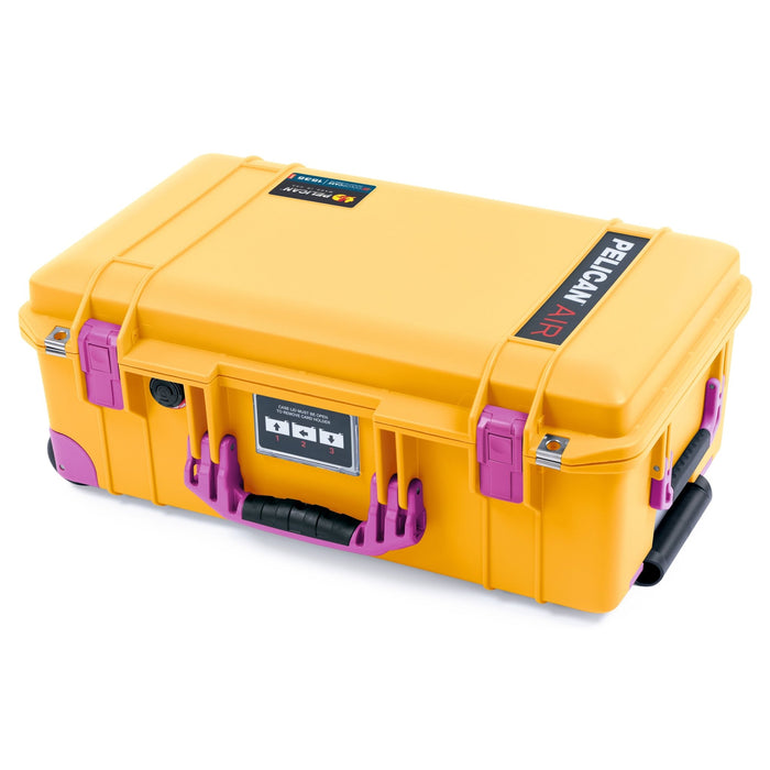 Pelican 1535 Air Carry - on Case - Yellow & Magenta Trolley - Empty