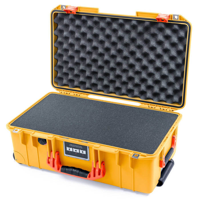 Pelican 1535 Air Carry - on Case - Yellow & Orange - Pick & Pluck Foam / Convoluted Lid Foam