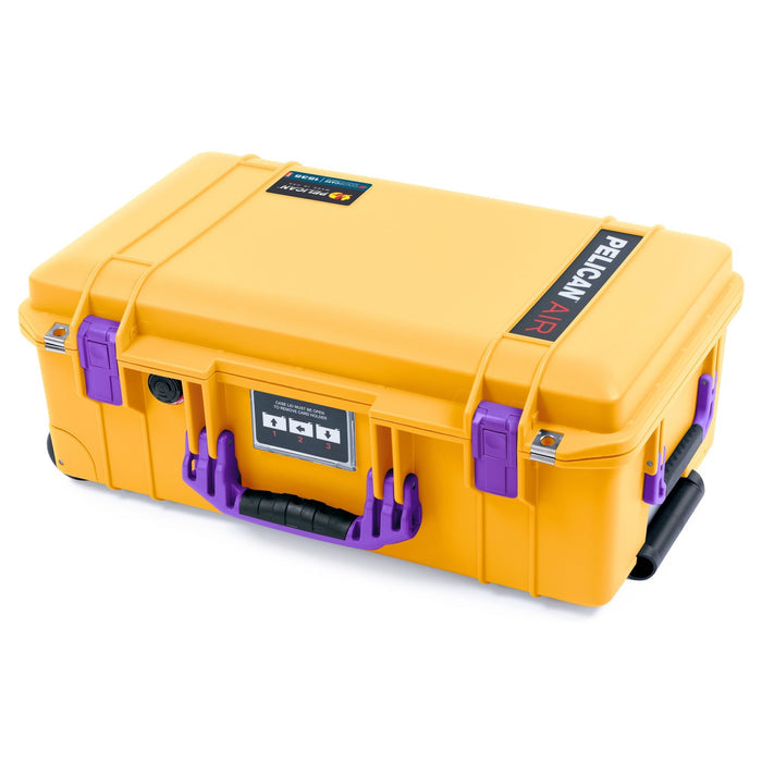 Pelican 1535 Air Carry - on Case - Yellow & Purple - Empty