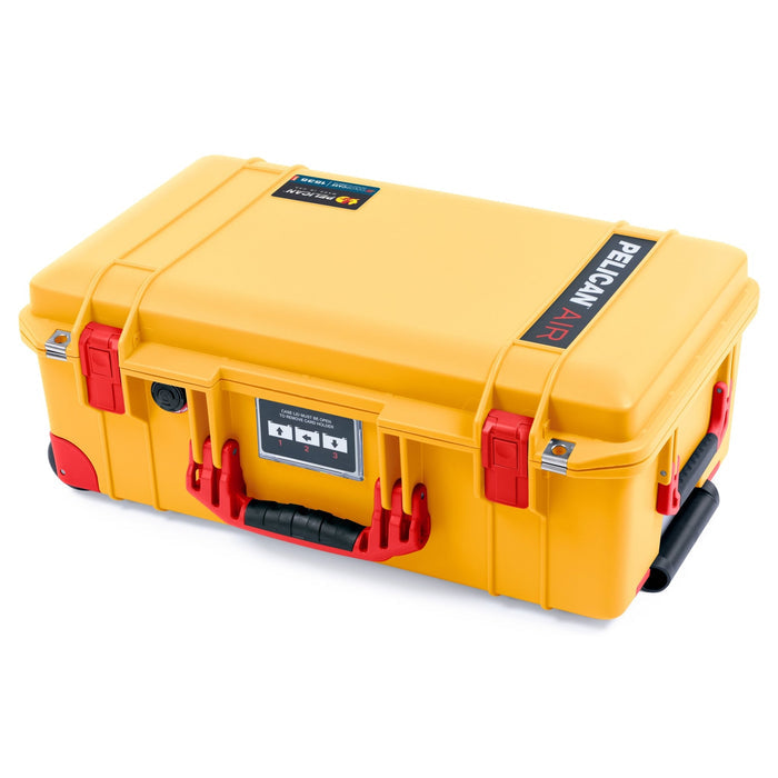 Pelican 1535 Air Carry - on Case - Yellow & Red Trolley - Empty