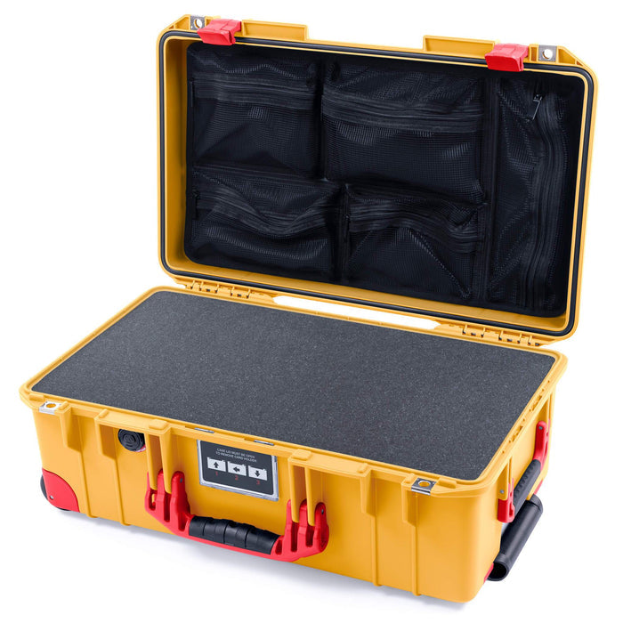 Pelican 1535 Air Carry-on Case - Yellow & Red Trolley