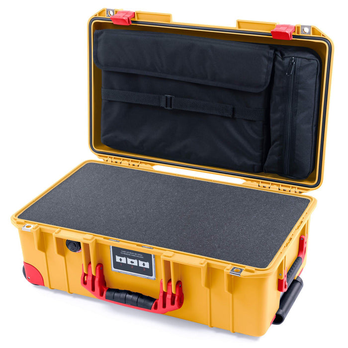 Pelican 1535 Air Carry-on Case - Yellow & Red Trolley