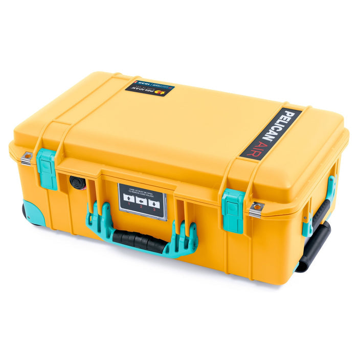 Pelican 1535 Air Carry - on Case - Yellow & Teal Trolley - Empty