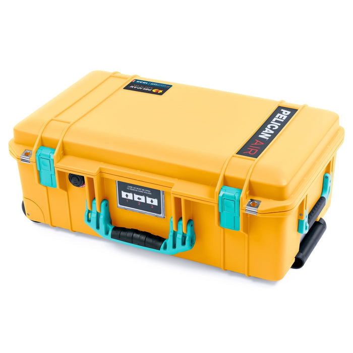 Pelican 1535 Air Carry - on Case - Yellow & Teal - Empty