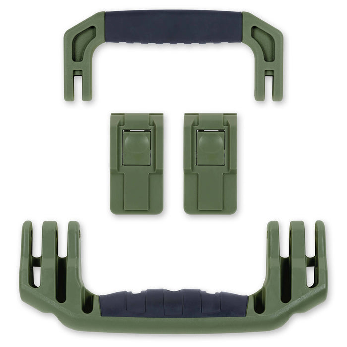 Pelican 1535 Air Replacement Handles & Latches, OD Green (Set of 2 Handles, 2 Latches) ColorCase