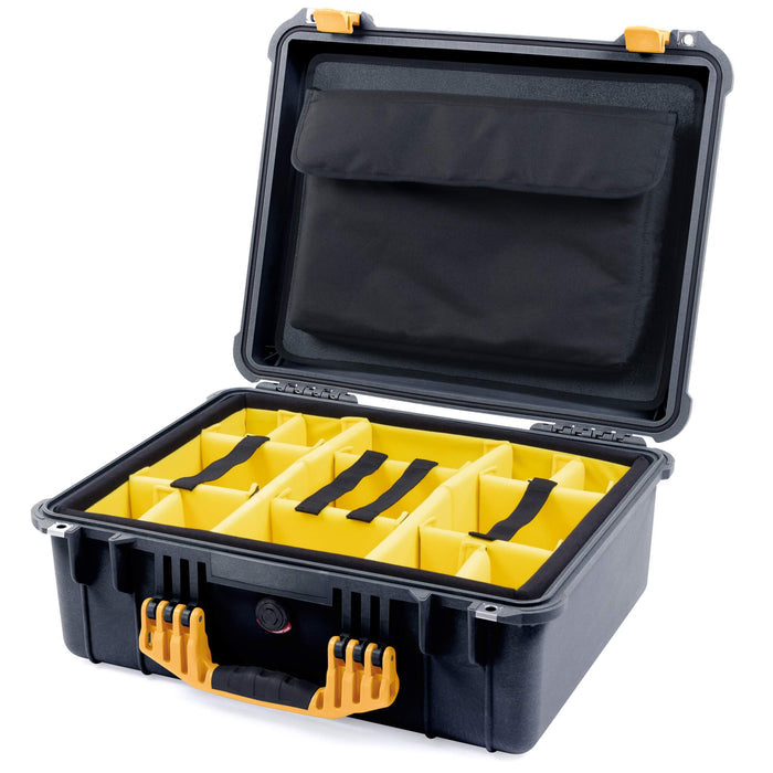 Yellow Padded Dividers / Computer Lid Pouch