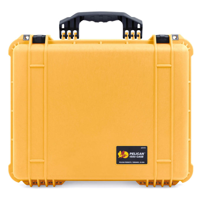 Pelican 1550 Case, Yellow with Black Handle & Latches ColorCase