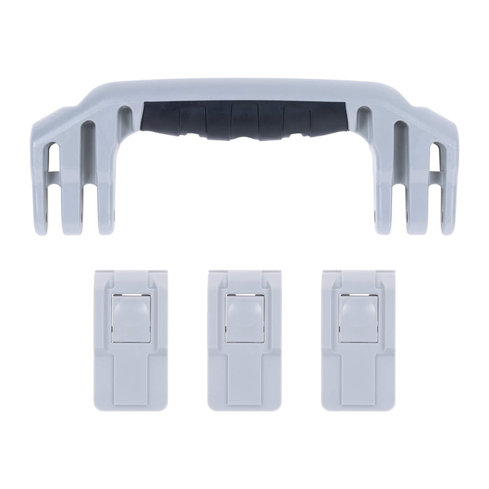 Pelican 1555 Air Replacement Handle & Latches, Silver, Push-Button(Set of 1 Handle, 3 Latches) ColorCase