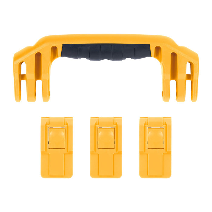 Pelican 1555 Air Replacement Handle & Latches, Yellow, Push-Button (Set of 1 Handle, 3 Latches) ColorCase