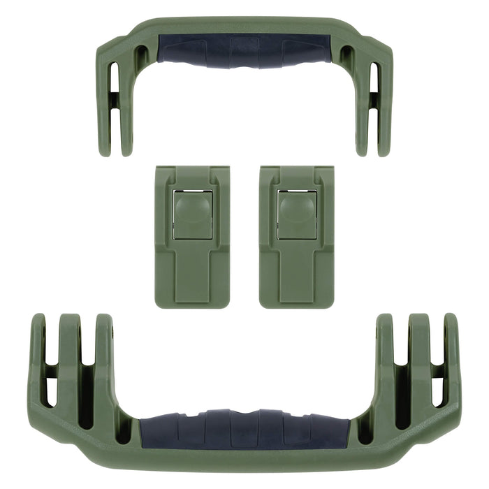 Pelican 1556 Air Replacement Handles & Latches, OD Green (Set of 2 Handles, 2 Latches) ColorCase