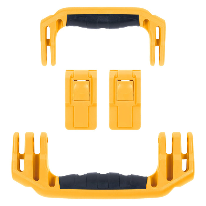 Pelican 1556 Air Replacement Handles & Latches, Yellow, Push-Button (Set of 2 Handles, 2 Latches) ColorCase