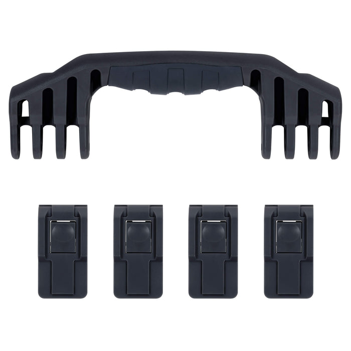 Pelican 1600 Replacement Handle & Latches, Black, Push-Button (Set of 1 Handle, 4 Latches) ColorCase