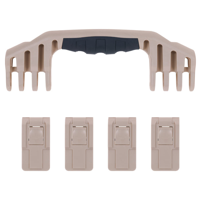 Pelican 1600 Replacement Handle & Latches, Desert Tan (Set of 1 Handle, 4 Push-Button Latches) ColorCase