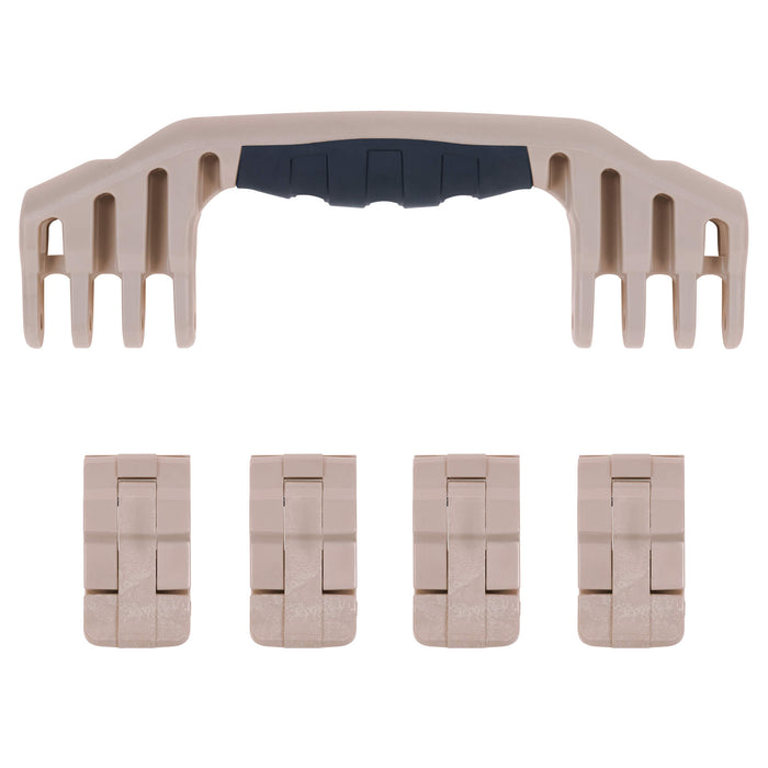 Pelican 1600 Replacement Handle & Latches, Desert Tan (Set of 1 Handle, 4 Latches) ColorCase