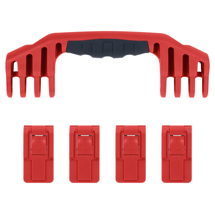 Pelican 1600 Replacement Handle & Latches, Red (Set of 1 Handle, 4 Push-Button Latches) ColorCase