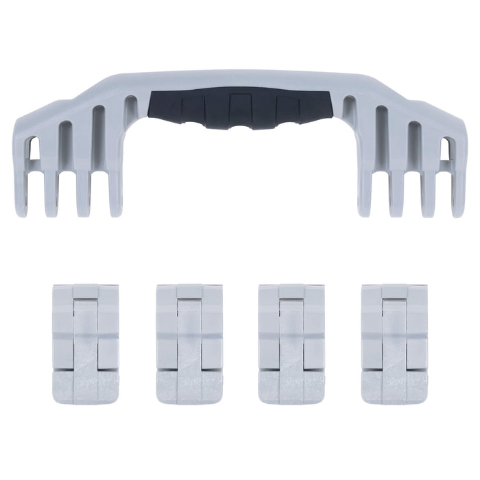Pelican 1600 Replacement Handle & Latches, Silver (Set of 1 Handle, 4 Latches) ColorCase