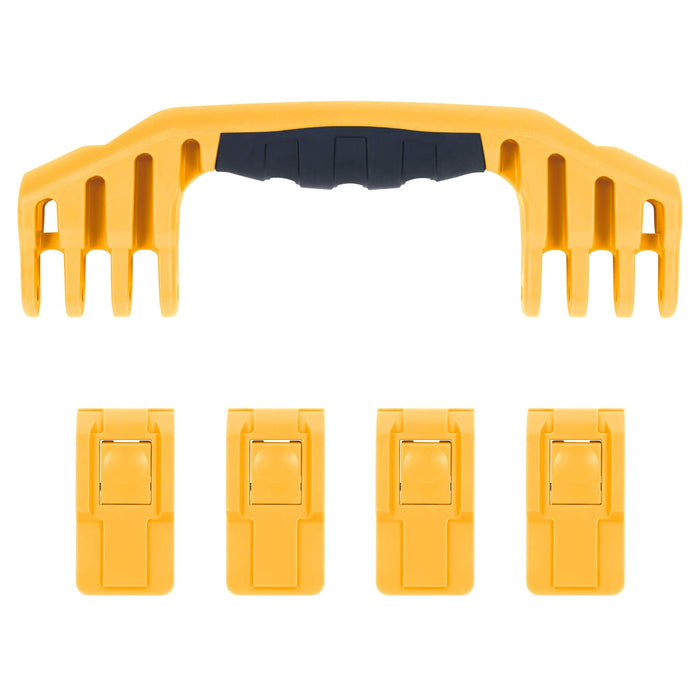 Pelican 1600 Replacement Handle & Latches, Yellow, Push-Button (Set of 1 Handle, 4 Latches) ColorCase