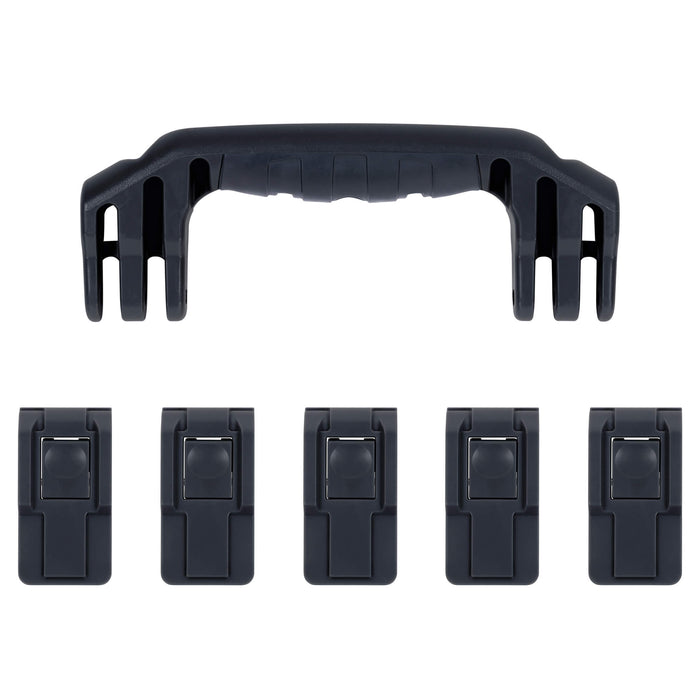 Pelican 1605 Air Replacement Handle & Latches, Black, Push-Button (Set of 1 Handle, 5 Latches) ColorCase