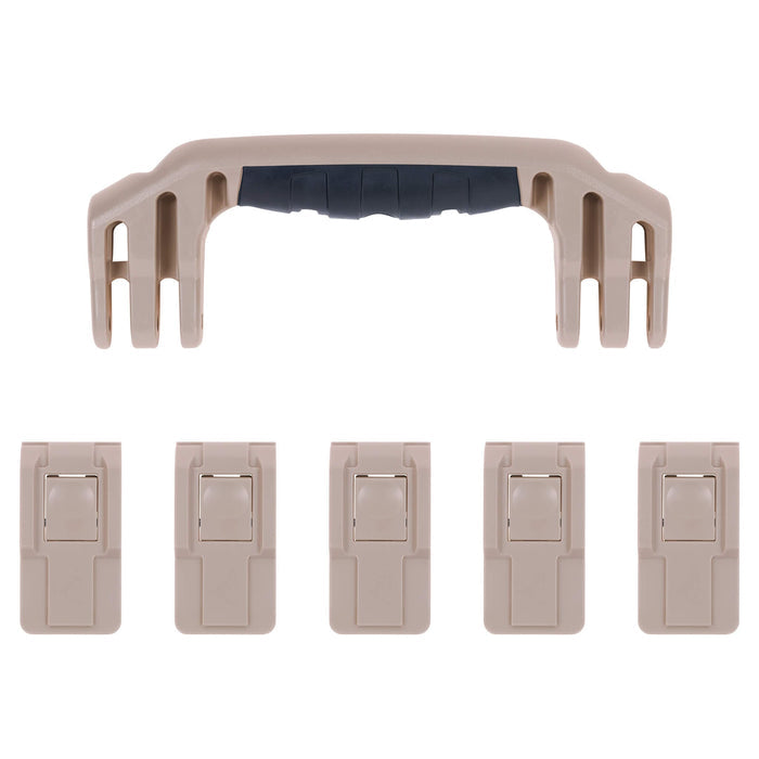 Pelican 1605 Air Replacement Handle & Latches, Desert Tan (Set of 1 Handle, 5 Latches) ColorCase