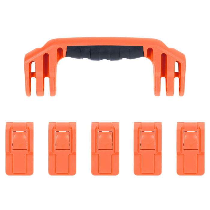 Pelican 1605 Air Replacement Handle & Latches, Orange, Push-Button (Set of 1 Handle, 5 Latches) ColorCase