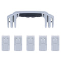 Pelican 1605 Air Replacement Handle & Latches, Silver, Push-Button (Set of 1 Handle, 5 Latches) ColorCase