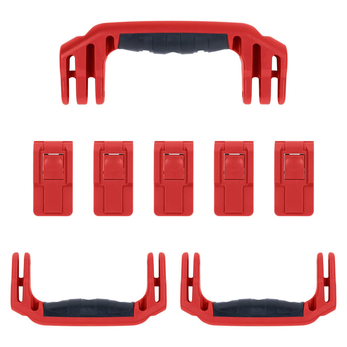 Pelican 1606 Air Replacement Handles & Latches, Red (Set of 3 Handles, 5 Latches) ColorCase