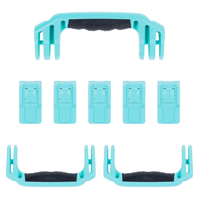 Pelican 1606 Air Replacement Handles & Latches, Teal (Set of 3 Handles, 5 Latches) ColorCase
