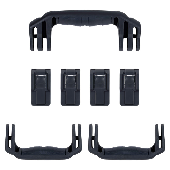 Pelican 1607 Air Replacement Handles & Latches, Black (Set of 3 Handles, 4 Latches) ColorCase