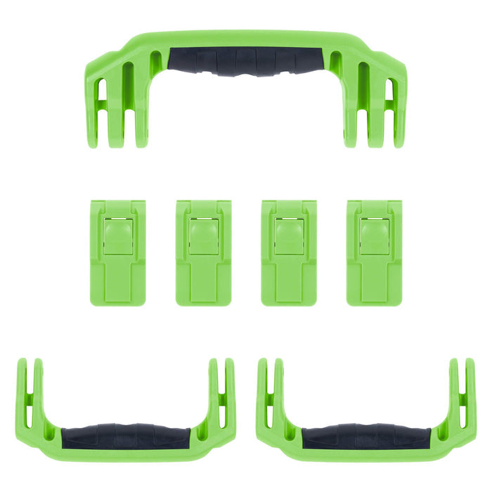 Pelican 1607 Air Replacement Handles & Latches, Lime Green (Set of 3 Handles, 4 Latches) ColorCase