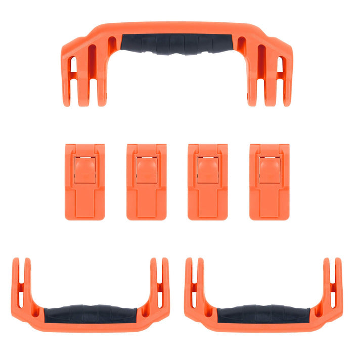 Pelican 1607 Air Replacement Handles & Latches, Orange (Set of 3 Handles, 4 Latches) ColorCase