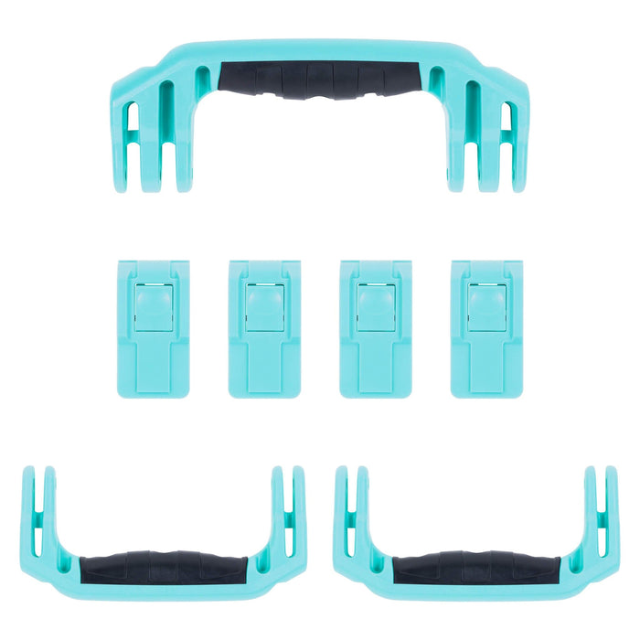 Pelican 1607 Air Replacement Handles & Latches, Teal (Set of 3 Handles, 4 Latches) ColorCase