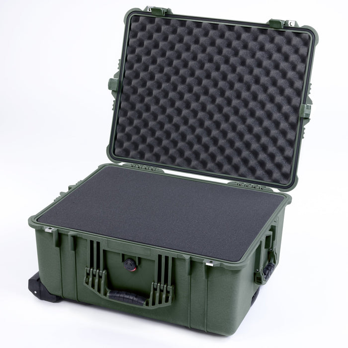 Pelican 1610 Case, OD Green - Pick & Pluck Foam / Lid Foam