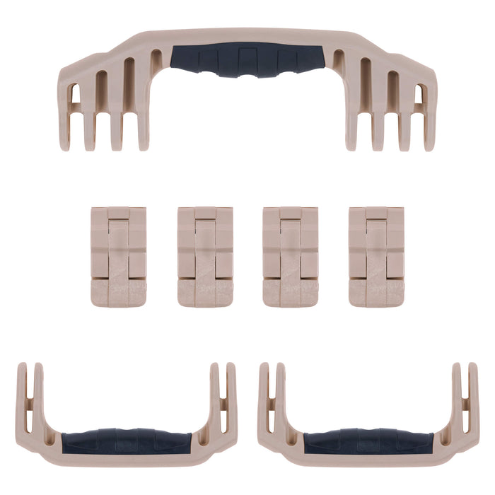 Pelican 1610 Replacement Handles & Latches, Desert Tan (Set of 3 Handles, 4 Latches) ColorCase