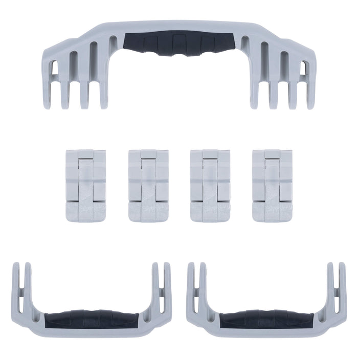 Pelican 1610 Replacement Handles & Latches, Silver (Set of 3 Handles, 4 Latches) ColorCase