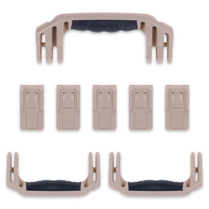 Pelican 1615 Air Replacement Handles & Latches, Desert Tan (Set of 3 Handles, 5 Latches) ColorCase