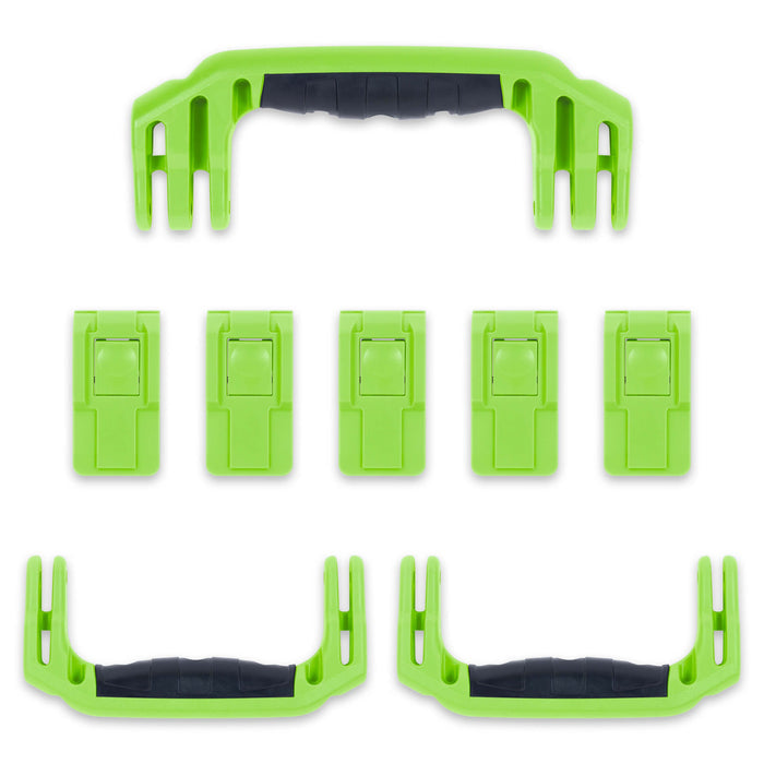 Pelican 1615 Air Replacement Handles & Latches, Lime Green (Set of 3 Handles, 5 Latches) ColorCase