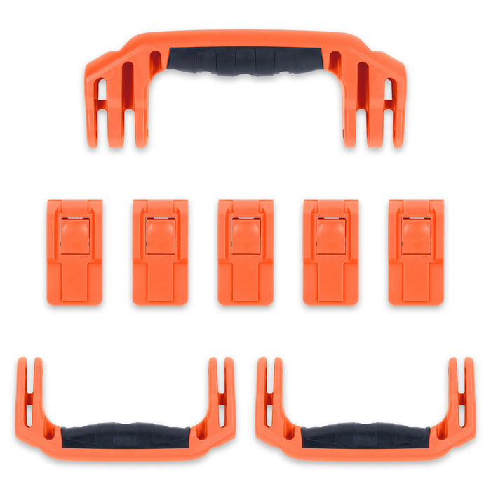 Pelican 1615 Air Replacement Handles & Latches, Orange (Set of 3 Handles, 5 Latches) ColorCase