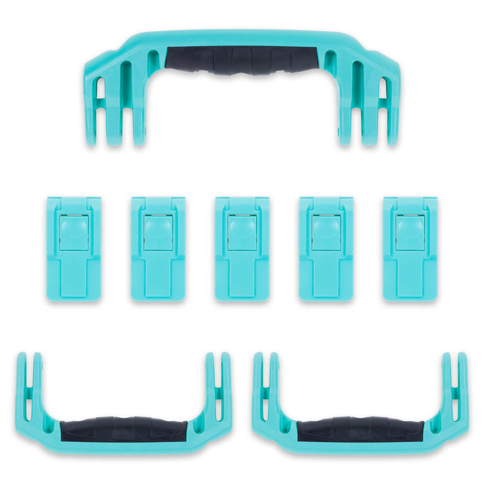 Pelican 1615 Air Replacement Handles & Latches, Teal (Set of 3 Handles, 5 Latches) ColorCase