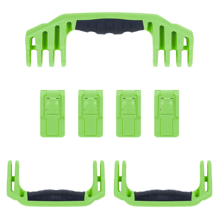 Pelican 1620 Replacement Handles & Latches, Lime Green (Set of 3 Handles, 4 Push-Button Latches) ColorCase