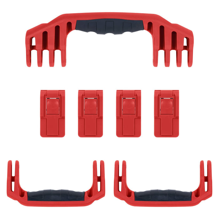 Pelican 1620 Replacement Handles & Latches, Red (Set of 3 Handles, 4 Push-Button Latches) ColorCase