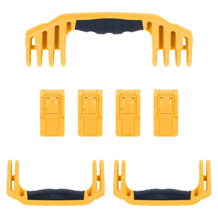 Pelican 1620 Replacement Handles & Latches, Yellow, Push-Button (Set of 3 Handles, 4 Latches) ColorCase