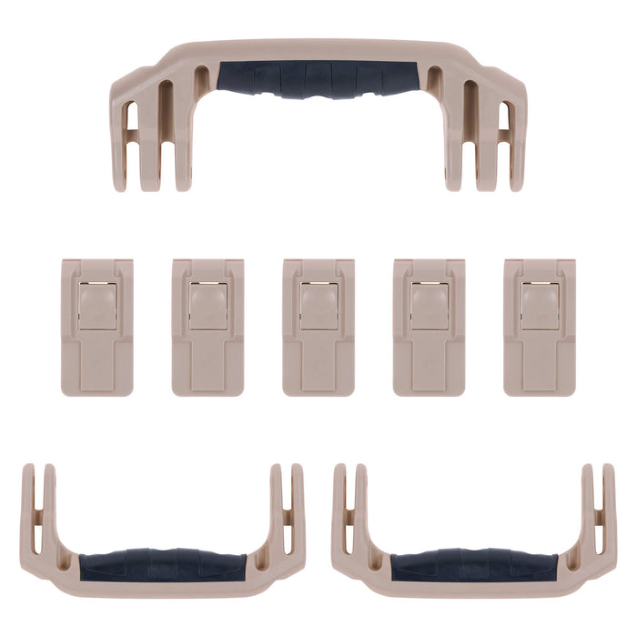 Pelican 1626 Air Replacement Handles & Latches, Desert Tan (Set of 3 Handles, 5 Latches) ColorCase