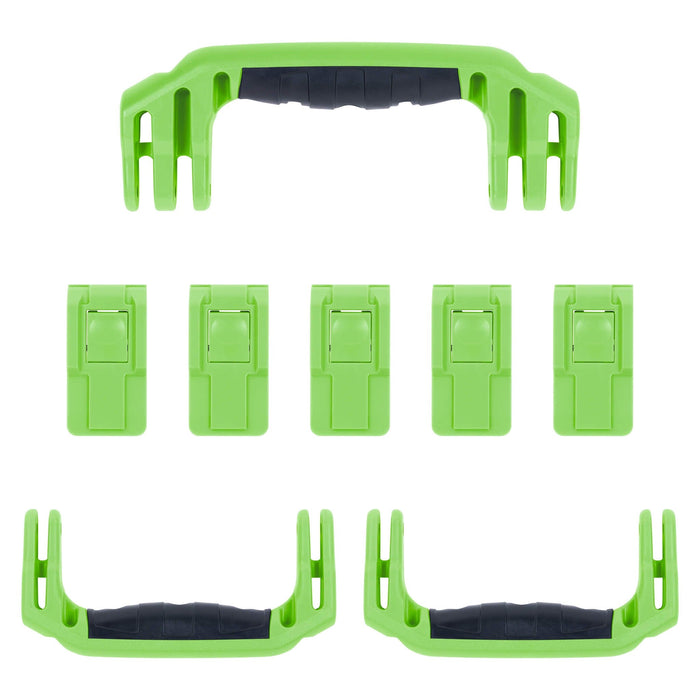 Pelican 1637 Air Replacement Handles & Latches, Lime Green (Set of 3 Handles, 5 Latches) ColorCase